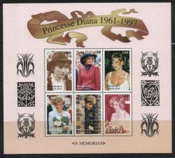 A.1642  1998  PRENSES DİANA  MNH BLOK MALDİVLER