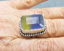 RENKLİ TURMALİN TaŞLı BÜYÜK YÜZÜK.....