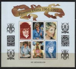 A.1647  1998  PRENSES DİANA  MNH BLOK GANA