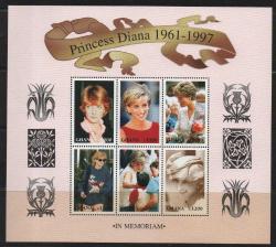 A.1648  1998  PRENSES DİANA  MNH BLOK GANA