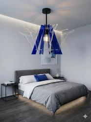 Işık açıkken sıcak ve davetkâr, kapalıyken heykelsi bir siluet.                Mimar tasarımı