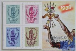 1938 İSPANYA İÇ SAVAŞI Reprodüksiyon Blok, MNH