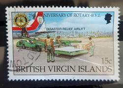İngiliz Virgin Adaları- damgalı pul