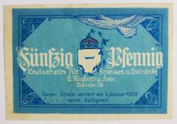 Almanya Asırlık Notgeld 50 Pfenning..((1922))