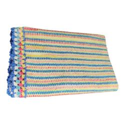 Handmade Çok Renkli Örgü Bebek Battaniyesi