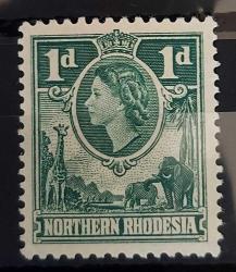 İngiliz sömürgesi Güney Rodezya 1953 - damgasız