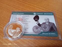 2024 - Süleyman Demirel Gümüş Hatıra Parası - Darphane sertifikalı - Çil
