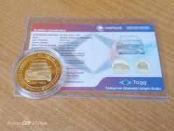 Togg gümüş üzeri altın kaplama ( sertifikalı)