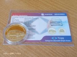 Togg gümüş üzeri altın kaplama ( sertifikalı)