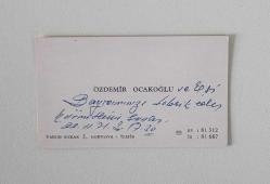 İzmir - Bornova Özdemir Ocakoğlu Kartvizit