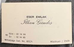 İzmir Küçükyalı Eser Emlak İlhan Gündeş  Kartvizit