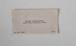 Ankara / Hikmet Büyüklimanlı Çalışma Vekâleti Hususi Kalem Müsürü Kartvizit