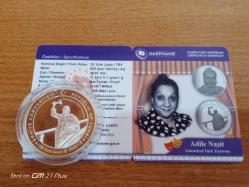 Adile Naşit Hatıra Parası - Geleneksel Türk Tiyatrosu - Gümüş (Sertifikalı )