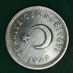 TÜRKİYE  1947  50 KURUŞ  GÜMÜŞ 4 GRAM