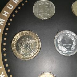 TÜRKİYE  2020  TEDAVÜL MADENİ PARA SETİ   1 TL JETON  GÜMÜŞ 6 GRAM