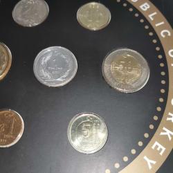 TÜRKİYE  2020  TEDAVÜL MADENİ PARA SETİ   1 TL JETON  GÜMÜŞ 6 GRAM