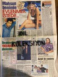 HAFTA SONU GAZETESİ - DOĞUM GÜNÜ HEDİYESİ (TURKİSH - NEWSPAPER) - TAM TAKIM 24 SAYFADIR - 5 AĞUSTOS 1998 - Sayı: 31 -Deniz Pulaş-Barış Kocaoğlu-Kadir İnanır-Levent İnanır-Ebru Gündeş-Pınar Karadağ-Şeyhan Soylu-Dana-Ateş Çelik-Seren Serengil-Murat Türel-Volkan Yetmişbir-Mustafa Doğan-Hakan Yalçın-Güllü-Hakan Taşıyan-Müslüm Gürses-Jale Parıltı-Reyhan Ataman-Yonca Evcimik-Yeşim Salkım-Bilge Ömer Şan-Nida Tüfekçi-İskender Yılmazer-Muazzez Abacı-Zeki Müren-Serdar Ortaç-Nur Yoldaş-Aydın Aydın-Celine Dion-Burcu Güneş-Ahmet Koç-Osman Öztunç-Kadir Demirel-Türkan Şoray-Yağmur Şoray-Özlem Uçar-Nejat Uygur-İzel-Ebru Cündübeyoğlu-Özlem Yıldız-Mehmet Ali Erbil-Zeynep Tokuş-Didem Erol-Ceyda Düvenci-Kaan Girgin-Mahsun Kırmızıgül-Ece Erken-Ateş Çelik-İbrahim Tatlıses-Sibel Turnagöl-Barış Kocaoğlu-Tayfun Dincer-Sibel Can-Hakan-Pınar Deniz-Safiye Soyman-Fatih Ürek-Metin Arolat-Rauf Denktaş-Seden Gürel-Deniz Seki