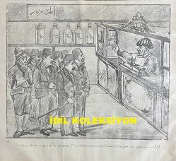 Osmanlıca Karagöz Mizah Dergisi-Gazetesi, Orijinal Dönem Basım, (Ottoman Magazine-Newspaper-Journal Illustré Cara-Gueuz) - 22 Nisan 1909 - Sayı: 78 - Hicri: 2 Rebiülahir 1327 - Rumi: 9 Nisan 1325 - Karikatür: Matbuat Eczahanesi 
