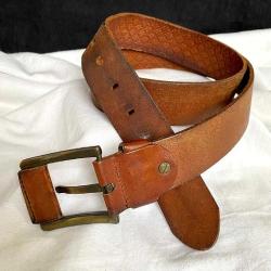 Nostaljik Kalın Deri Kemer