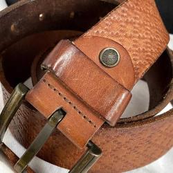 Nostaljik Kalın Deri Kemer