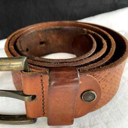 Nostaljik Kalın Deri Kemer
