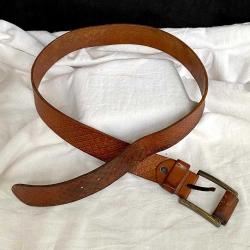 Nostaljik Kalın Deri Kemer