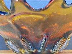 Amber Işıltısı: 1960’lar Mid-Century Modern Geyik Boynuzu Formlu Heykelsi Murano Cam Meyvelik