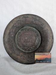 (No8) Osmanlı çok yoğun kalem işlemeli duvar tabağı