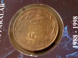1989 500 Lira Kendi Özel Tanıtım Kitinde (Meksika baskısı)