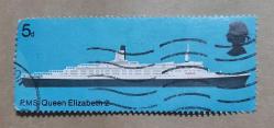 İngiltere 1969 Kraliçe Elizabeth 2 Gemisi Damgalı Pul
