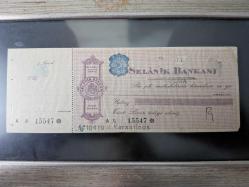 (No19) Osmanlı Selanik Bankası kullanılmamış çek