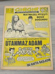 GIRGIR Mizah Dergisi Sayı ( Hafta ) 59 – Matmazel Piteşti Kapak – Utanmaz Adam Boksör – Koleksiyonluk Orijinal Sayı