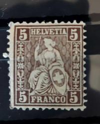 LOT.2 » İsviçre 1878 -Oturan Helvetia- 5 c. Damgasız