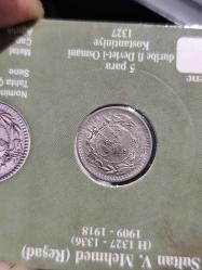 Sultan Reşat 1327/5 Nikel 5 para Çil