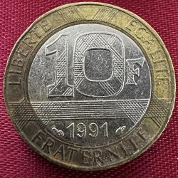 Fransa 10 Frank 1991