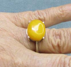 SeCCaR KAYA DaMLa KEHRİBAR TaŞLı GÜMÜŞ KADIN YÜZÜĞÜ....