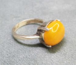 SeCCaR KAYA DaMLa KEHRİBAR TaŞLı GÜMÜŞ KADIN YÜZÜĞÜ....