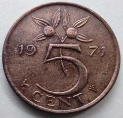 LOT.16 » Hollanda 1971 5 Cent Kraliçe Juliana Dönemi