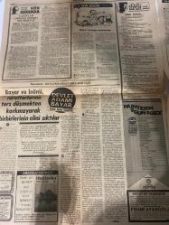 TERCÜMAN GAZETESİ - DOĞUM GÜNÜ HEDİYESİ (TURKISH NEWSPAPPER) - 4 HAZİRAN 1982 - SADECE DÖRT SAYFADIR -Kenan Akın-Mehmet Bican-Tahir Hacıkağıroğlu-Burhan Karagöz-Alanur Çevikel-Nazlı Ilıcak-Cahit Külebi-Ahmet Kabaklı-Rauf Tamer-İsmet Bozdağ-Bülent Ulusu-Semra-Schmidt-Emre Güneşay-Marx-Lenin-Bayar ve İnönü taraftarlarına ters düşmekten korkmayarak birbirlerinin elini sıktılar-Ortadoğuda barış trafiği hızlandı-Başbakan Ulusu İslam İyiniyet Heyeti toplantısına katılmak üzere Ciddeye gidiyor-ABD barış için resmen devreye girdi-Peşaver göçmen kamplarında bayram havası-4 bin Afgan göçmeni Türkiyeye gidiş gününü heyecanla bekliyor-Arjantin yardım arıyor-Galtieri uzatılan Rus eli de olsa kabul edeceğiz-Semranın cenazesi bugün getiriliyor-Olayın içinden-Alman kamuoyu yabancı düşmanlığına nasıl geldi-Çocuğunuzu imtihana hazırlıyoruz-Anadolu liselerine giriş imtihanına doğru bugünün genel yetenek testleri-Vakıflar üzerine önemli bir mektup-Dün bugün-Marx ve Lenin haklıdırlar-Kırık dökük-Küçük notl