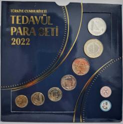 2022 Darphane Madeni   içinde  Hatıra Gümüş 1 Türk Lirası dahil orjinal Set