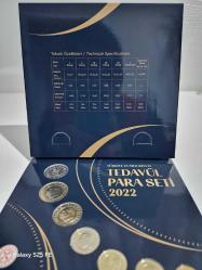 2022 Darphane Madeni   içinde  Hatıra Gümüş 1 Türk Lirası dahil orjinal Set