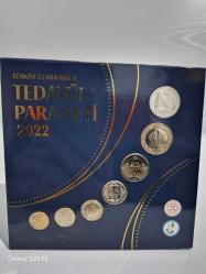 2022 Darphane Madeni   içinde  Hatıra Gümüş 1 Türk Lirası dahil orjinal Set