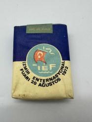 1972 İzmir Enternasyonal fuarı Tekel midi sigara pakedi dolu açılmamış kolleksiyonluk