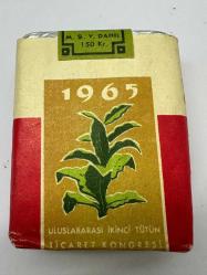 1965 Uluslararası 2.Tütün Ticaret Kongresi sigara pakedi dolu açılmamış kolleksiyonluk ÇT  Nadir