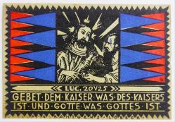 Almanya Asırlık Notgeld 75 Pfenning..((1921))