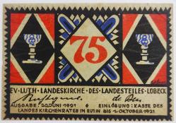 Almanya Asırlık Notgeld 75 Pfenning..((1921))