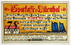 Almanya Asırlık Notgeld 75 Pfenning..((1921))