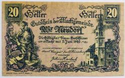 Avusturya Asırlık Notgeld 20 Heller..((1920))