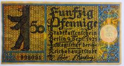Almanya Asırlık Notgeld 50 Pfenning..((1921))