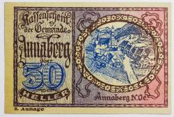 Avusturya Asırlık Notgeld 50 Heller..((1920))